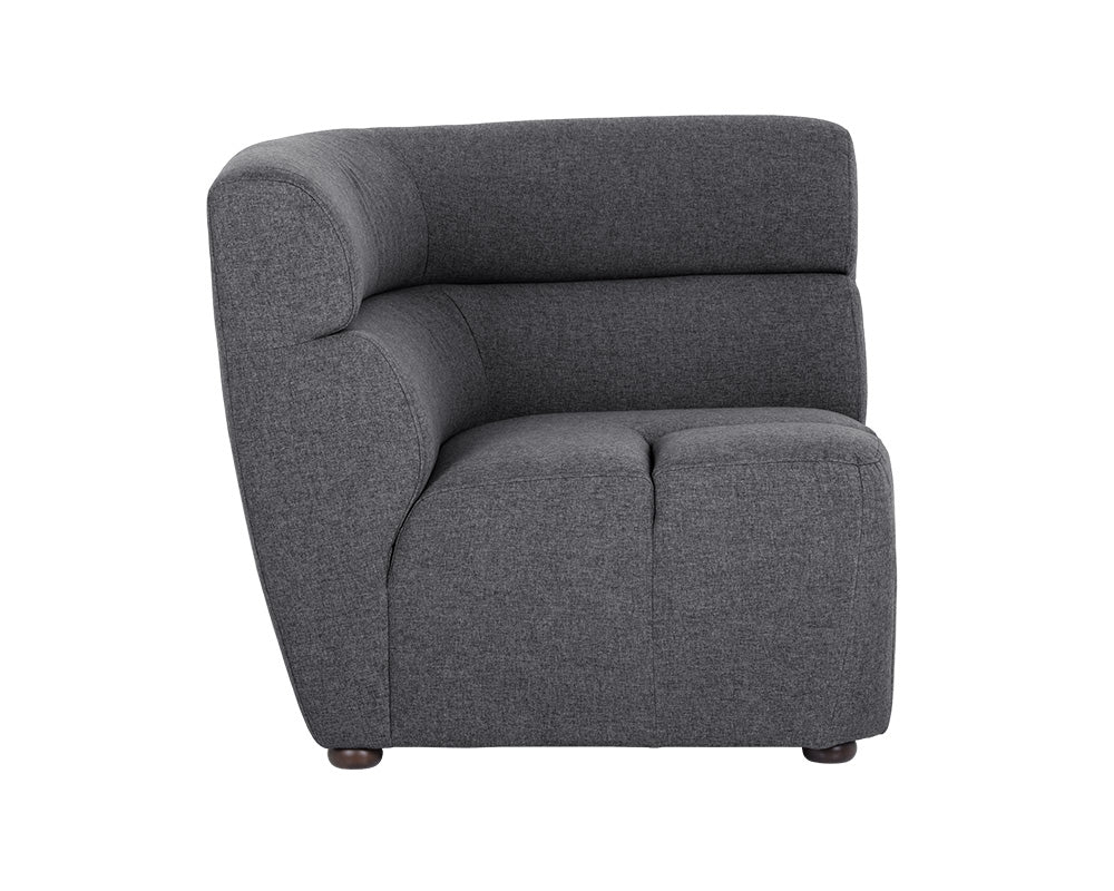 Sunpan Cornell Modular - Corner Chair in Polo Club Kohl Grey/ Polo Club Stone