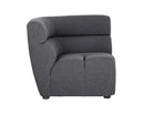 Sunpan Cornell Modular - Corner Chair in Polo Club Kohl Grey/ Polo Club Stone