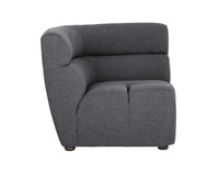 Sunpan Cornell Modular - Corner Chair in Polo Club Kohl Grey/ Polo Club Stone