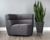 Sunpan Cornell Modular - Corner Chair in Polo Club Kohl Grey/ Polo Club Stone