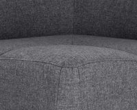 Sunpan Cornell Modular - Corner Chair in Polo Club Kohl Grey/ Polo Club Stone