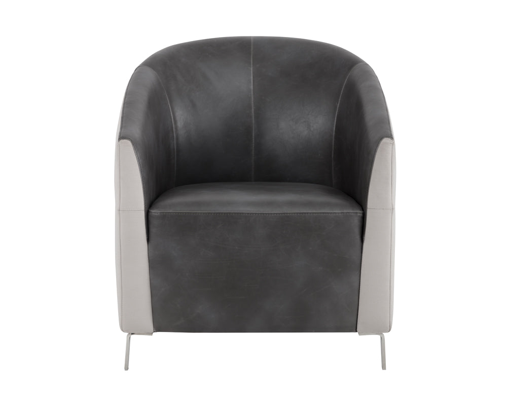 Sunpan Bronte Lounge Chair - Piccolo Dove And Overcast Grey