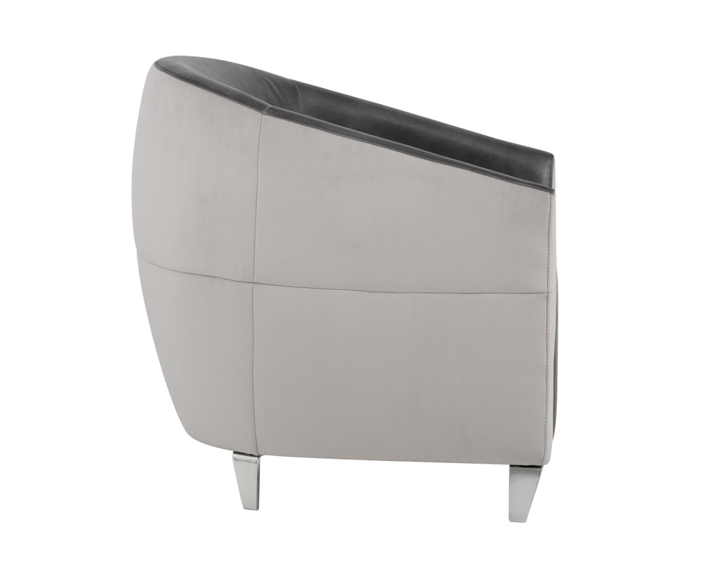 Sunpan Bronte Lounge Chair in Piccolo Dove / Overcast Grey