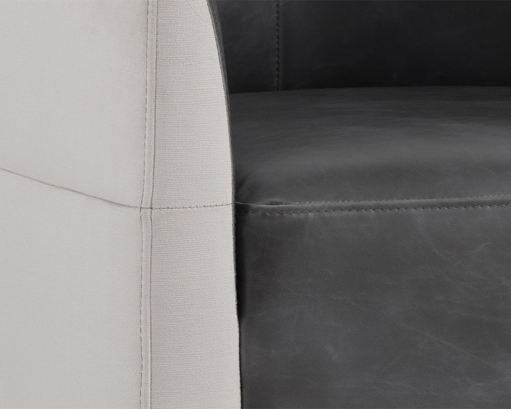 Sunpan Bronte Lounge Chair in Piccolo Dove / Overcast Grey
