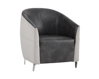 Sunpan Bronte Lounge Chair in Piccolo Dove / Overcast Grey