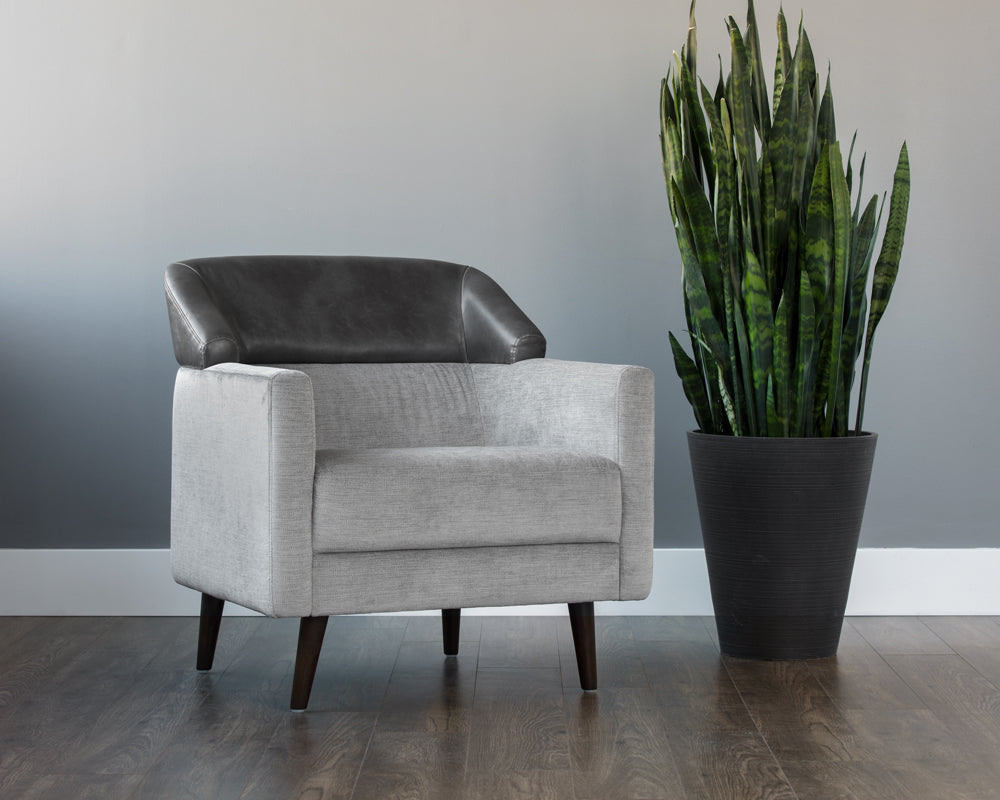 Sunpan Napoleon Lounge Chair - Polo Club Stone / Overcast Grey