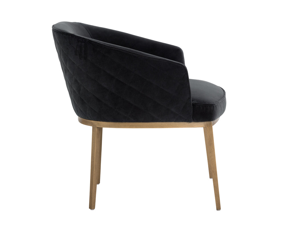 Sunpan Cornella Lounge Chair - Blush Pink/ Forest Green/Polo Club Stone/Shadow Grey