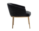 Sunpan Cornella Lounge Chair - Blush Pink/ Forest Green/Polo Club Stone/Shadow Grey