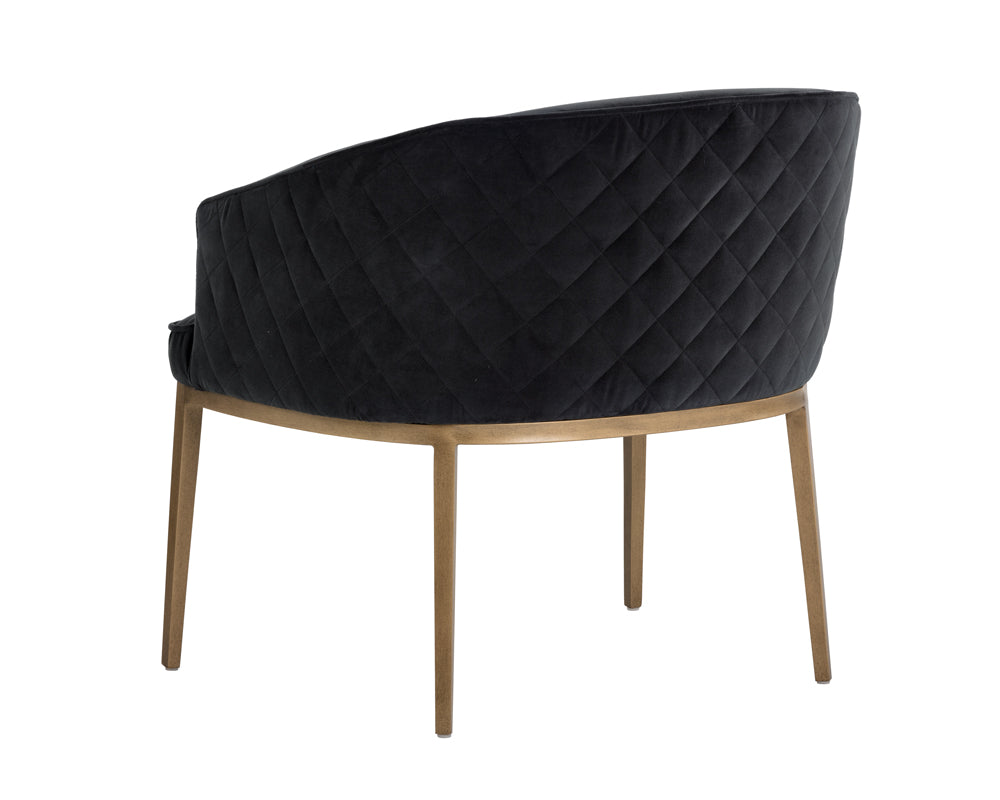 Sunpan Cornella Lounge Chair - Blush Pink/ Forest Green/Polo Club Stone/Shadow Grey