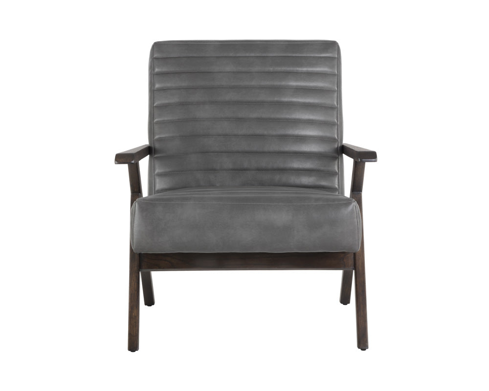 Sunpan Peyton Lounge Chair - Bravo Cream/Cantina Magnetite/Cantina Saddle