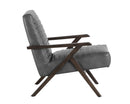 Sunpan Peyton Lounge Chair - Bravo Cream/Cantina Magnetite/Cantina Saddle