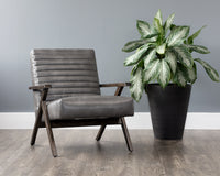Sunpan Peyton Lounge Chair - Bravo Cream/Cantina Magnetite/Cantina Saddle