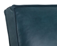Sunpan Kristoffer Lounge Chair - Vintage Peacock/Steel Grey/Vanilla Leather