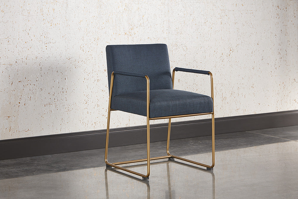 Sunpan Balford Dining Armchair - Arena Cement / Arena Navy