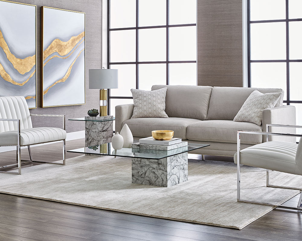 Sunpan Chandler Sofa - Piccolo Dove/Thunder Grey
