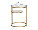 Sunpan Helica Side Table - Antique Brass/Stainless Steel