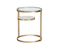 Sunpan Helica Side Table - Antique Brass/Stainless Steel
