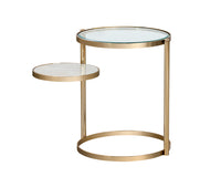 Sunpan Helica Side Table - Antique Brass/Stainless Steel
