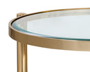 Sunpan Helica Side Table - Antique Brass/Stainless Steel