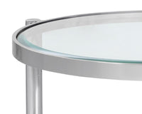 Sunpan Helica Side Table - Antique Brass/Stainless Steel