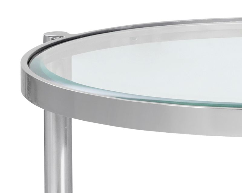 Sunpan Helica Side Table - Antique Brass/Stainless Steel