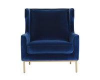 Sunpan Virgil Lounge Chair In Evening Navy/Moss Green