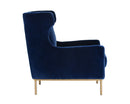 Sunpan Virgil Lounge Chair In Evening Navy/Moss Green
