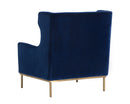Sunpan Virgil Lounge Chair In Evening Navy/Moss Green