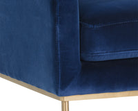 Sunpan Virgil Lounge Chair In Evening Navy/Moss Green