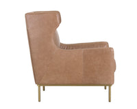 Sunpan Virgil Lounge Chair In Marseille Black/Camel Leather