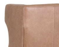 Sunpan Virgil Lounge Chair In Marseille Black/Camel Leather