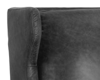 Sunpan Virgil Lounge Chair In Marseille Black/Camel Leather