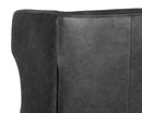 Sunpan Virgil Lounge Chair In Marseille Black/Camel Leather