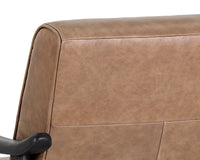 Sunpan Kellam Lounge Chair - Marseille Black Leather/Camel Leather/Moss Green
