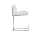Sunpan Dean Counter Stool - Stainless Steel - Cantina Black/Magnetite/White