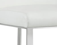 Sunpan Dean Counter Stool - Stainless Steel - Cantina Black/Magnetite/White
