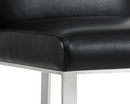 Sunpan Dean Counter Stool - Stainless Steel - Cantina Black/Magnetite/White
