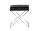 Sunpan Elena Ottoman - Black Leather