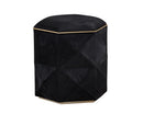 Sunpan Ashanti Storage Ottoman - Gold And  Black/Silver And Grey
