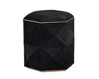 Sunpan Ashanti Storage Ottoman - Gold And  Black/Silver And Grey