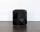 Sunpan Ashanti Storage Ottoman - Gold And  Black/Silver And Grey