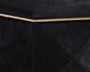 Sunpan Ashanti Storage Ottoman - Gold And  Black/Silver And Grey