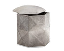 Sunpan Ashanti Storage Ottoman - Gold And  Black/Silver And Grey