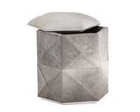 Sunpan Ashanti Storage Ottoman - Gold And  Black/Silver And Grey