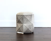 Sunpan Ashanti Storage Ottoman - Gold And  Black/Silver And Grey