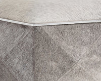Sunpan Ashanti Storage Ottoman - Gold And  Black/Silver And Grey