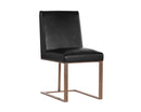 Sunpan Dean Dining Chair - Antique Brass - Cantina Black/Cantina White