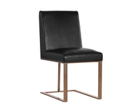 Sunpan Dean Dining Chair - Antique Brass - Cantina Black/Cantina White