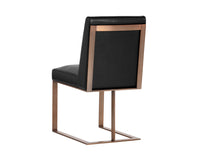 Sunpan Dean Dining Chair - Antique Brass - Cantina Black/Cantina White