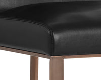 Sunpan Dean Dining Chair - Antique Brass - Cantina Black/Cantina White